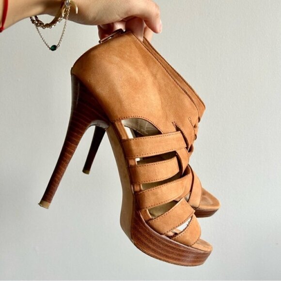 Stuart Weitzman Shoes - STUART Weitzman Tan Sandal Heels size 8.5